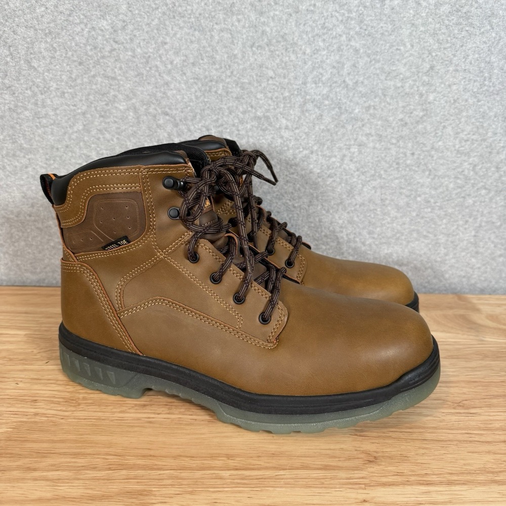 BRAHMA Combustion 6" Steel Toe Work Boots Men's Size 10 Brown